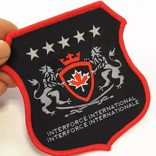 Custom Merrow Border Woven Patch For Sport Soccer Jerseys